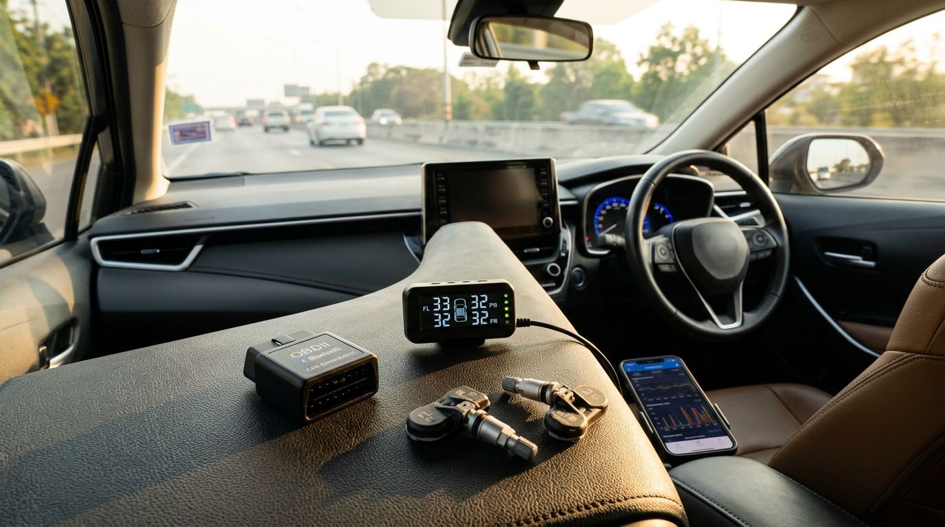 OBD2 Bluetooth กับ TPMS วัดลมยาง ต้องมีทั้งคู่ไหม หรือรถบ้านทั่วไปเลือกอย่างเดียวก็พอ
